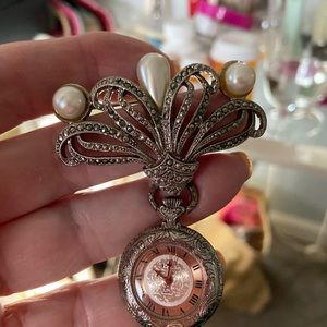 Lapel Watch 3” long 2” wide Quartz